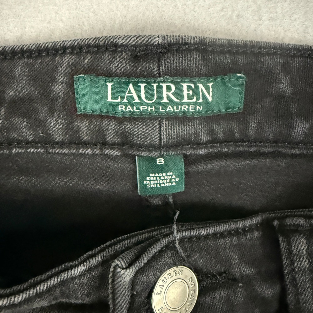Lauren Ralph Lauren Jeans Women's Size 8 Premiere Straight Crop Charcoal Wash - Picture 7 of 12